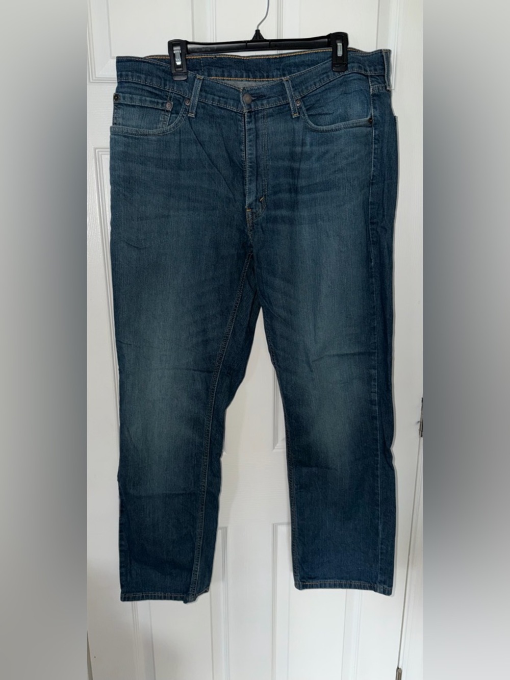 Men's Dark Blue Straight-Leg Jeans
